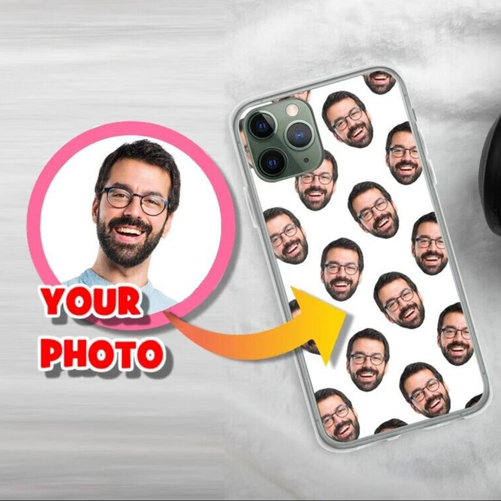 Custom Face Phone Case For Mom & Dad Birthday, Photo Phone Case, Face Pattern, Custom Phone Cases, Gift For Mom