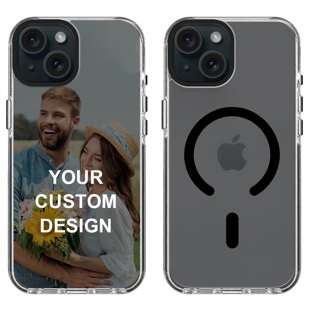 Custom for iPhone 15 Clear Magnetic Case
