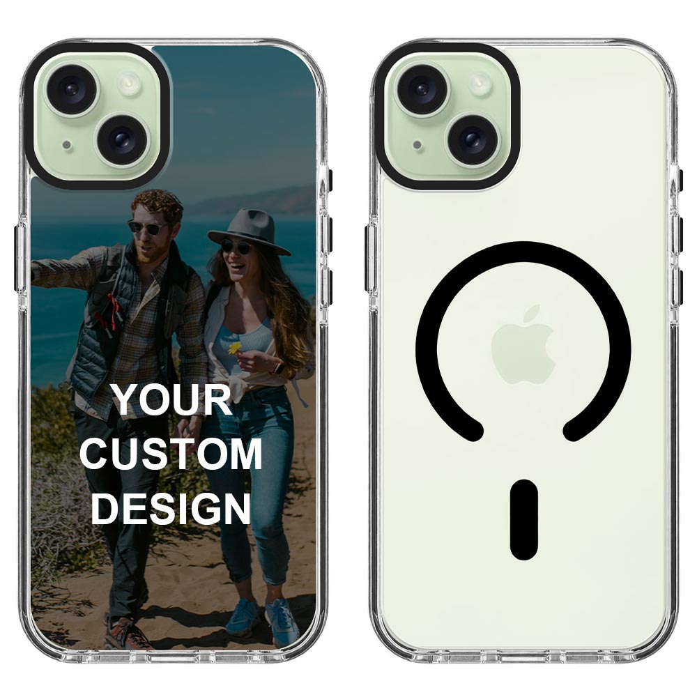 Custom for iPhone 15 Plus Clear Magnetic Case