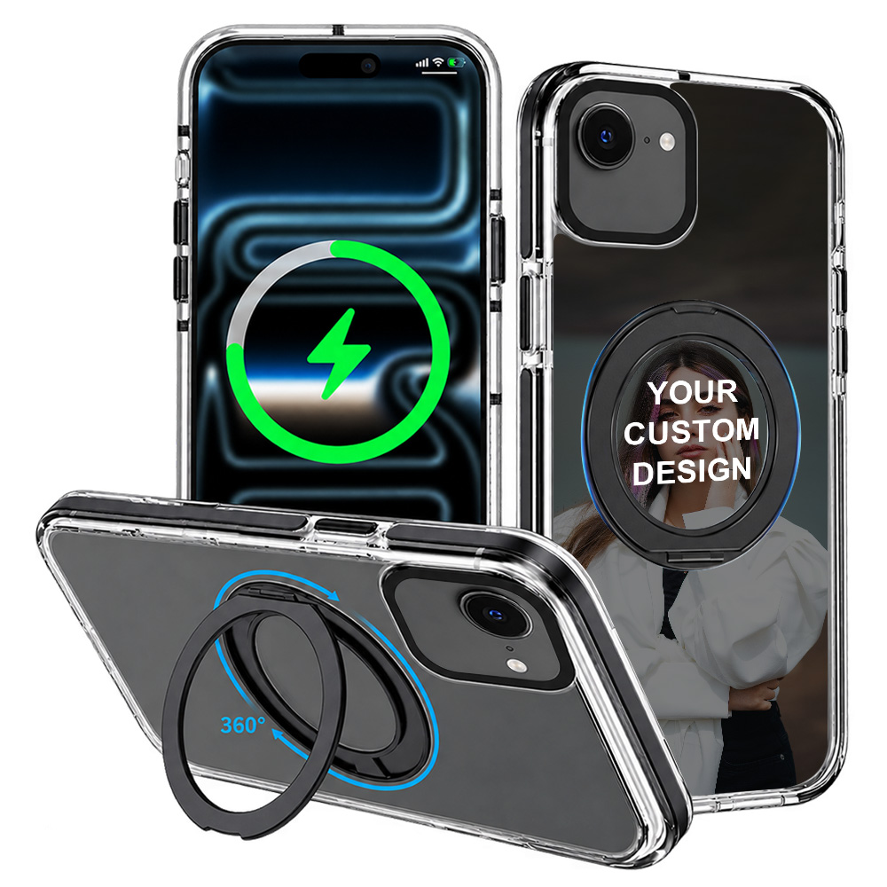 Custom for iPhone 17e ClearSpin Stand Case
