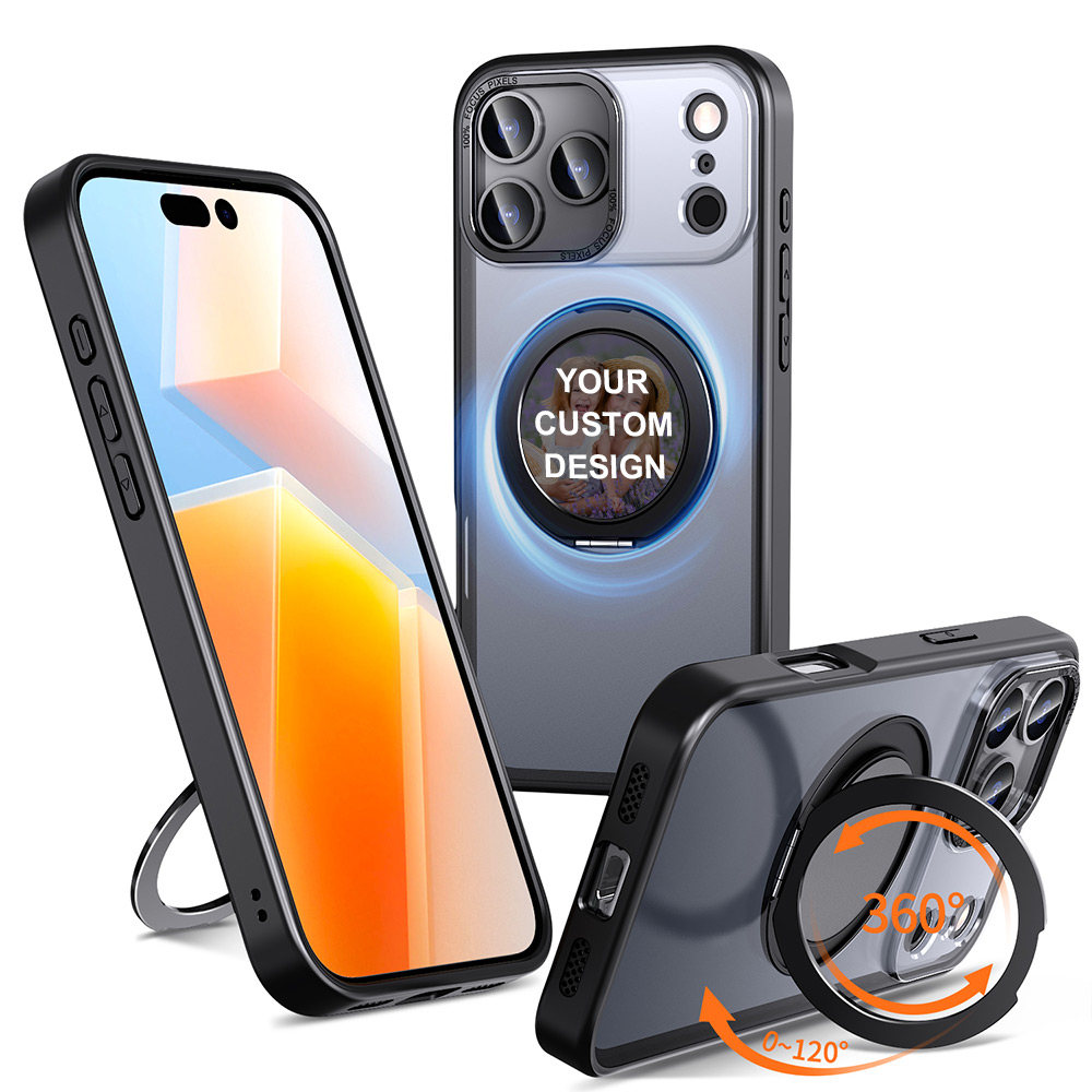 Custom for iPhone 17 Pro Max Flexible Kickstand MagSafe Case