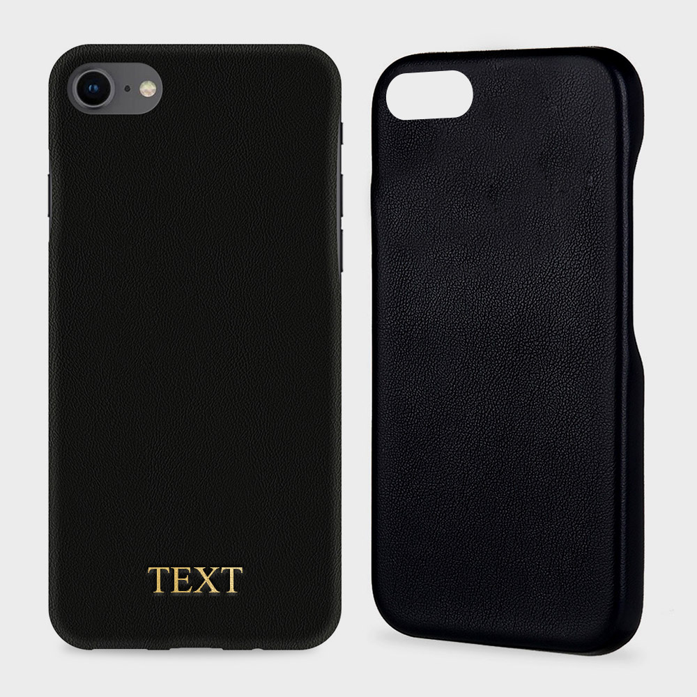 Custom for iPhone 6s Initials Engraving Slim Leather Case