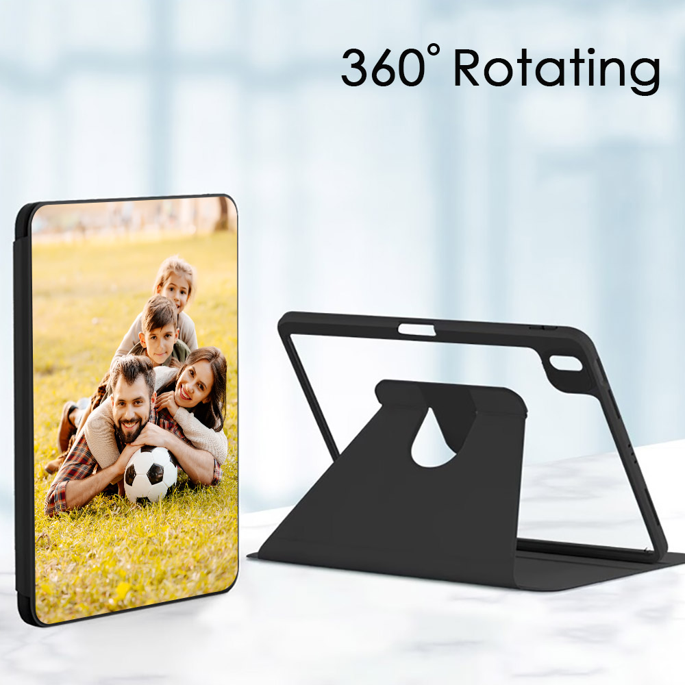 Custom 360 Degree Rotate Stand Protective Case with Clear Back & Smart Sleep/Wake Cover/Pencil Holder for iPad 11-inch (11th Gen 2025)