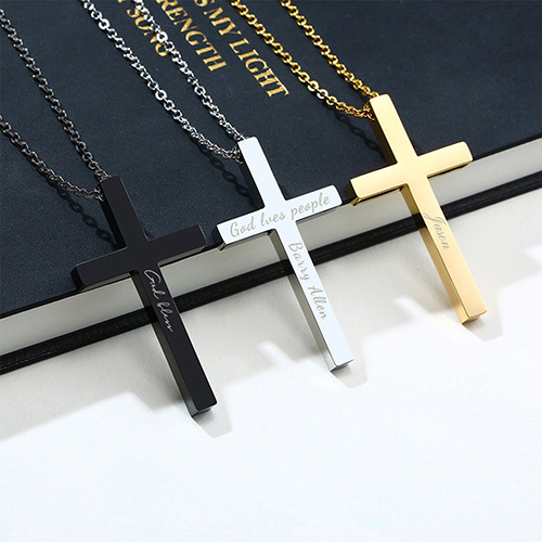 Personalised Monogram 3D Cross Necklace