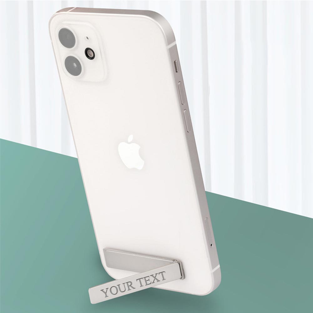 Custom Phone Kickstand Stick On, Ultra-Thin, Portable, Vertical and Horizontal Phone Stand, Angle Adjustable, Aluminum Alloy Cell Phone Kickstand for Phone, iPad, Tablet